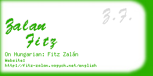 zalan fitz business card